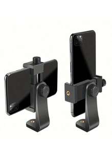 Adaptador de soporte para trípode de teléfono/Soporte universal para teléfono móvil en trípode, se ajusta a cualquier teléfono inteligente, con tornillo estándar de 1/4", rotación vertical y horizontal, compatible con , , palo de selfie, monópode