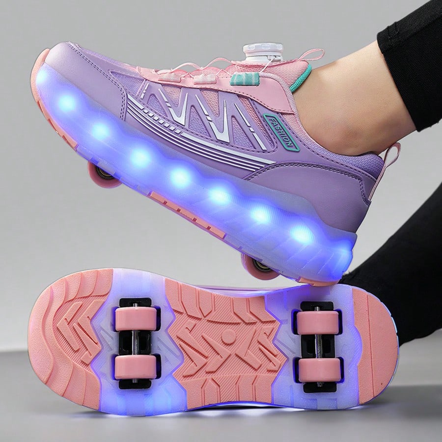 Zapatos con ruedas LED de verano para adolescentes, estudiantes, adultos y parejas, zapatillas deportivas de moda y transpirables de caña baja, patin
