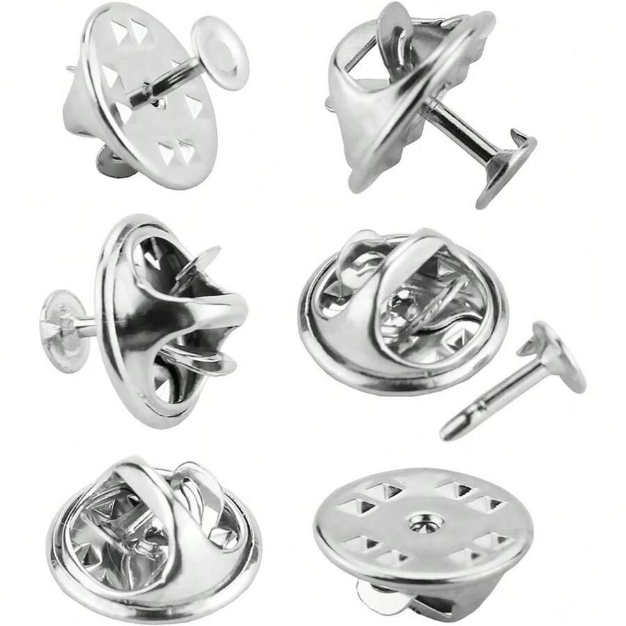 6/12 对蝴蝶手拿包领带夹背面替换别针，带 8 毫米长 4 毫米宽空白别针，适用于工艺品制作 - 彩色 - 查看 1