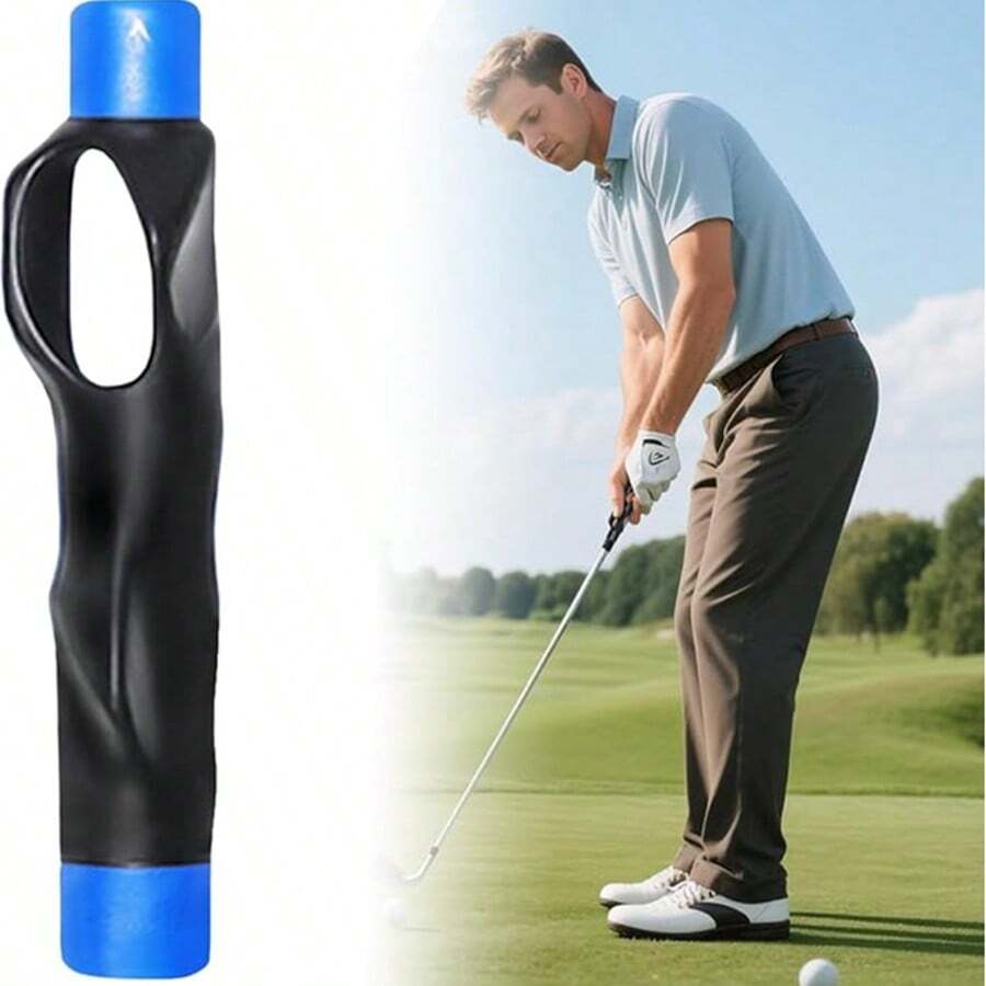 便携式高尔夫握杆训练器和挥杆练习工具 - 轻巧的握杆辅助器，可完美放置手部，改善挥杆节奏和一致性 - 理想的高尔夫配件礼物 - 彩色 - 查看 1