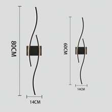 1 pieza Lámpara de pared minimalista y creativa para dormitorio, luz de lectura de mesilla, aplique de cuadrícula para sala de estar, lámpara lineal larga para pasillo, luz de techo para decoración de escalera