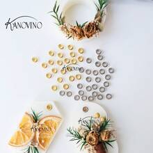 KANOVINO 30个/100个装金属环，用于DIY香氛蜡片，内径4.5毫米，香氛蜡片制作配件，银色和金色可选，高品质蜡片垫圈配件 - 混合色 - 查看 2