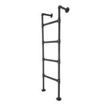 57" Tall Bunk Bed Ladder In Black Or Silver, 4-Step Carbon Steel Design, Customizable Height, Easy Installation, Modern Style For Home, Loft, Or Dorm Use - Black - View 8