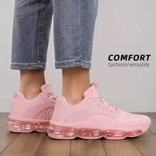 Womens Walking Running Shoes Air Cushion Breathable Fashion Tennis Sneakers Mesh Workout Casual Athletic Sports GymChristmas - 1 Hồng - Xem 8