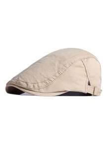 1 件可调节纯色贝雷帽，时尚户外休闲帽，适合街头、商务派对、秋冬 - 均碼 - 查看 7