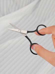 1pc Stainless Steel Beauty Scissors, Household Eyebrow Trimmer, Small Scissors For Makeup And Grooming - Multicolor - View 5