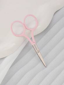 1pc Stainless Steel Beauty Scissors, Household Eyebrow Trimmer, Small Scissors For Makeup And Grooming - Multicolor - View 12