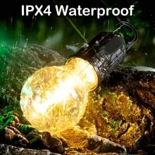 太阳能营地灯 - 500mAh 150LM IPX4 防水带挂钩 - 帐篷/钓鱼/停电应急灯 - USB 可充电夜灯 - 彩色 - 查看 10