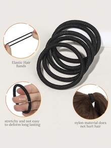 37件套少女发髻造型套装 - 2个迷你发髻定型器、10个迷你隐形发网、20个发髻夹、5个发圈 - 棕色 - 查看 3