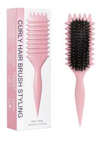 Cepillo definidor de rizo, cepillo para el cabello rizado, cepillo para definir rizos, para peinar y dar forma a los rizos de hombres y mujeres para reducir el tirón, cepillo para el cabello, peine, herramientas para el cabello, productos y accesorios para el cabello para la peluquería, salón de belleza, artículos esenciales de viaje