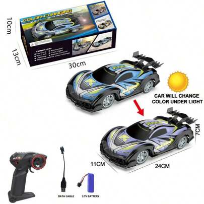 The New Six-Channel Drifting High-Speed Remote Control Car Changes Color When Exposed To Ultraviolet Sunlight. 2.4G Electric Sports Car Toy