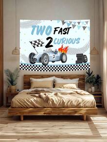 1 tấm phông nền sinh nhật chủ đề đua xe - Biểu ngữ 'Two Fast 2 Curious' màu xanh lam và đen cổ điển Trang trí tiệc Vật dụng trang trí lễ kỷ niệm Cờ ca rô Các yếu tố bóng bay Đạo cụ chụp ảnh Studio Trang trí sinh nhật cho nam Tiệc đua xe tốc độ Trang trí tường sự kiện chủ đề nhà để xe - Nhiều màu - Xem 8