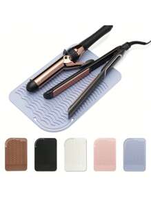Hot Styling Tool Mat, Universal Size Hair Straightener And Curling Iron Heat-Resistant Mat For Storage And Travel, Hot Styling Tool Mat, Heat Resistant Silicone Hair Styling Mat Storage Heat Insulation Pad For Hair Straighteners, Flat Irons, And Curling Irons, Protect Your Hair Styling Tools With This Non-Slip Silicone Heat Insulation Pad For Restaurant Hotel Commercial