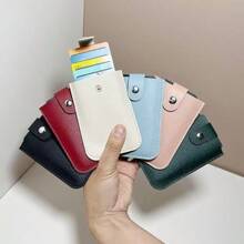 1 Pc, Drawer-Type Card Set Woven Bag, Button-Sealed Storage Bag, Stackable Drawer-Type Card Wallet.