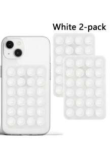 6pcs/Set 24pcs Silicone Suction Cup Phone Stand Pad, Multi-Function Suction Cup Wall Mount Bracket Square Non-Slip Phone Case Holder Suitable For Most Phones, Great For Home, Outdoor Shooting (1/2/3/6pcs Available)