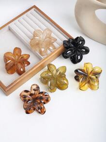 6pcs Colorful Floral Hair Clips, Minimalist Fresh Flower Claw Clips, Suitable For Daily And Beach Use, Spring/Summer