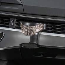 1pc Car Cup Holder, Rhinestone Crystal Car Air Vent Cup Holder, Beverage Cup Holder, Air Conditioner Vent, Ashtray Rack, Storage Rack