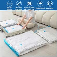 7pcs Vacuum Storage Bags Set With Portable Electric Pump, Suitable For Clothes, Blankets, Quilts, Traveling (1 Large, 3 Medium, 3 Small) - EU C Type Plug(220-240V) - View 7