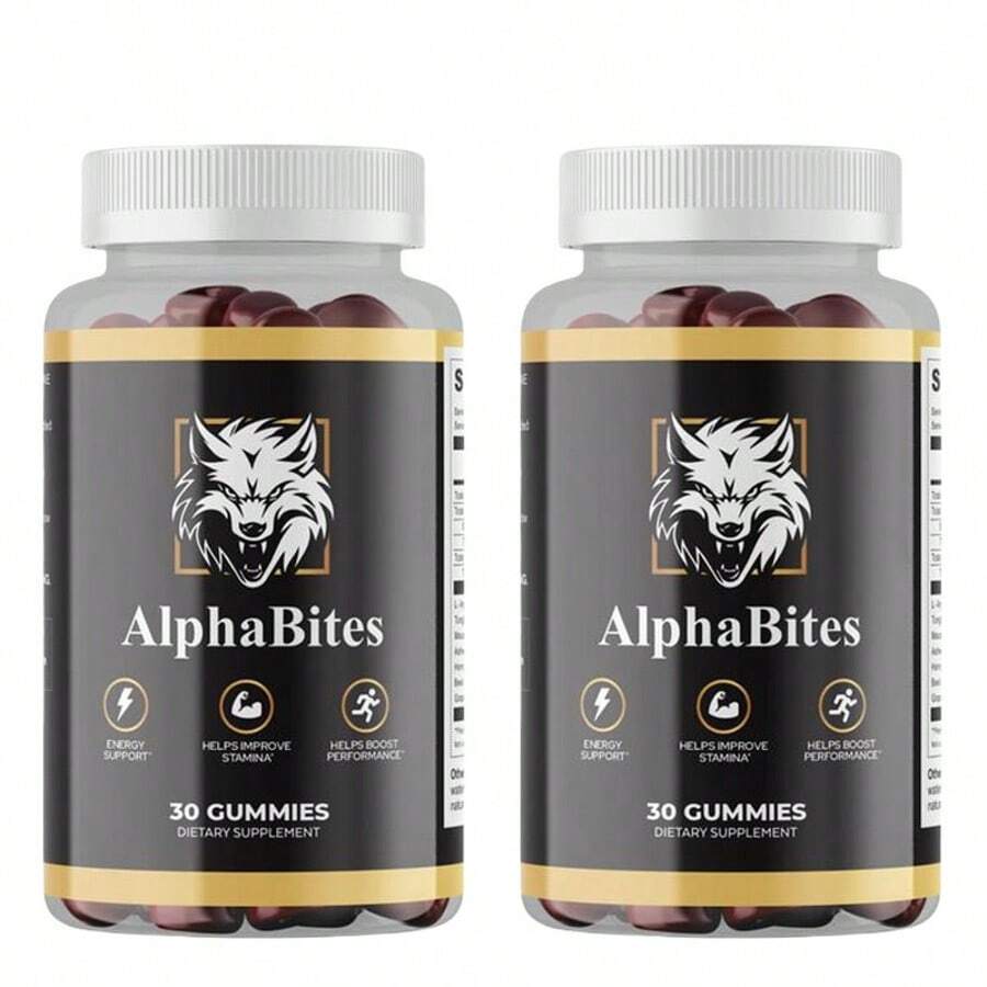 AlphaBites Original Formula Berry Flavor Energy Gummies - 2 Packs Of 30ct, Plant-Based With Maca, Beet Root & Vitamin C For Stamina Support - 2個 - 查看 1