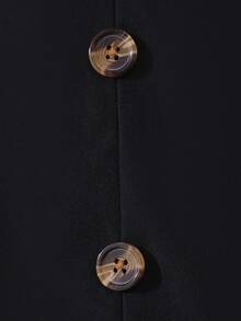 2 件套女童灯笼袖 Polo 领上衣和阔腿裤套装，休闲/派对/表演装，春夏 - 黑色 - 查看 8