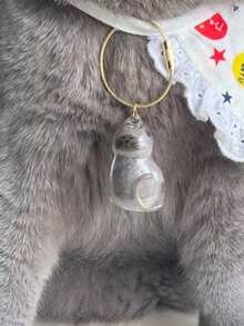 透明胶囊猫毛收藏钥匙扣，猫毛收纳吊坠汽车饰品可爱哥特Y2K - 暹羅貓 - 查看 3