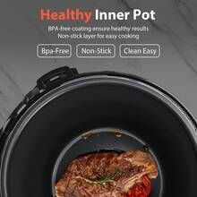 1pc 6L Multifunctional Electric Pressure Cooker, 1000W High Power, 18 Preset Functions, 1-Touch Keep Warm, 24H Timer, LED Display, 3 Pressure Levels, Stainless Steel Body, Aluminum Inner Pot, Non-Stick Coating, Ideal For Household Use - EU F Type Plug(220-240V) - View 7