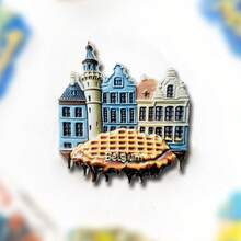 1/2pcs Resin Fridge Magnet Travel Souvenirs, Germany Berlin, Denmark Copenhagen, Belgium Cologne Cathedral, Neuschwanstein Castle Munich, Rothenburg, Danish Fairytale, Belgian Waffle, Brussels, Magnetic Wall Decor, Creative Gift For Bedroom, Kitchen, Home Decor, Germany Tour - Multicolor - View 6