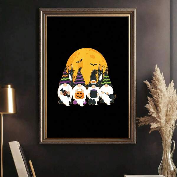 1Pc Halloween Wall Arts Posters Halloween Canvas Painting Gifts Suitable For Horror Festival Decoration Paintings, Room Wall Art Decoration, Printed Picture Posters, Canvas Wall Art, Pumpkin Candies, Cute Appiao Festival Gifts, Etiquette Hanging Decorations(No Frame) Home Decor Halloween Decor Fall Decor Room Decor