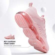 Womens Walking Running Shoes Air Cushion Breathable Fashion Tennis Sneakers Mesh Workout Casual Athletic Sports GymChristmas - 1 Hồng - Xem 4