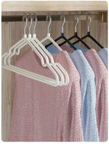 10pcs Steel Clothes Hanger,Multi-Color Option