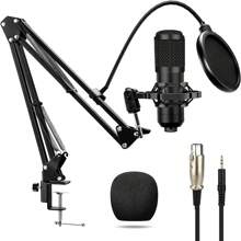 Podcast Equipment Bundle, BM800 Podcast Microphone Bundle With V8s Voice Changer, Condenser Microphone Recording Studio Package For Podcasting Live Streaming Singing PC Mobile