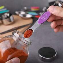 8/17pcs Deluxe Measuring Cups Set - Premium Stainless Steel Measuring Spoons For Accurate Dry And Liquid Ingredient Measurement, Essential Baking Tools, Kitchen Gadgets, And Accessories For Home Cooks And Professionals - 彩色 - 查看 4