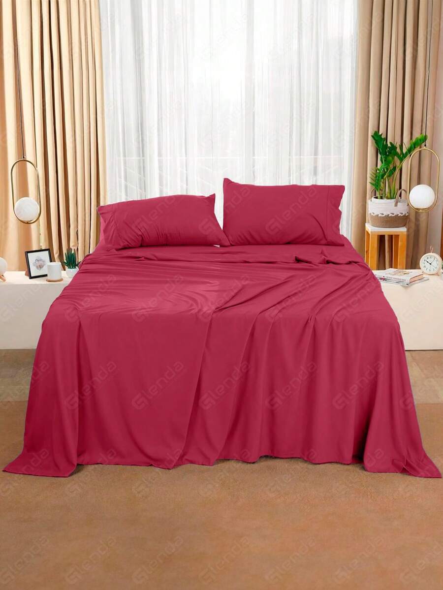 1 Premium Loose Sheet And Cover Percal Flex 400 Thread Count - LC - 紅木色 - 查看 1