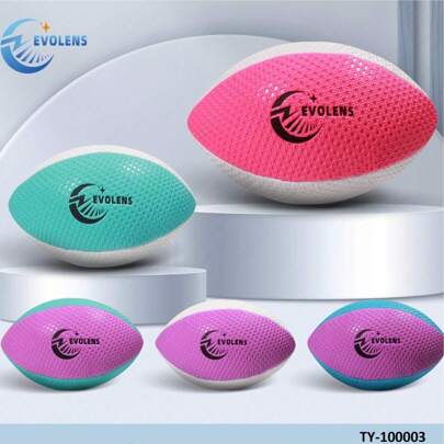 1PC piłka do futbolu amerykańskiego o wysokiej wartości dla uczniów, gumowa wyściółka, linia piłek antypoślizgowych, losowy kolor