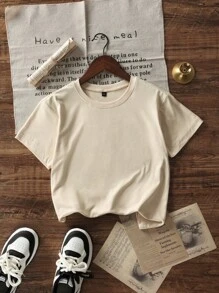 Tween Boy 休闲印花圆领短袖 T 恤，夏季上衣