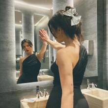 Bow Claw Clip,StrongHold Cute Bow Hair Claw Clips Women Girls,Nonslip Silky Big Hair Bows Ribbons Hair Claws,Large Claw Clips Thick/Thin Hair Styling Accessories Gifts (Black,)Valentine's Day SQIV - Pink,Black - View 2