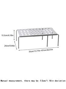 1 pieza de organizador de armario, tubos de metal frescos y con estilo, organizador de armario extensible y ajustable, sin necesidad de taladrar, almacenamiento de dormitorio, almacenamiento doméstico, divisores de armario de varios niveles sin taladrar, divisores de armario, divisores de armario de varios tipos, estantes flotantes sin necesidad de taladrar, divisores de compartimentos de armario, accesorios de almacenamiento y organización de dormitorio y cocina