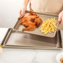 17 英寸烤箱烤盘套装，烹饪不粘金色烤盘，适用于厨房烤箱用品，饼干烤盘，蛋糕烤盘，面包烤盘，松饼烤盘，披萨烤盘，果冻卷烤盘 - 万圣节/亡灵节 - 彩色 - 查看 11