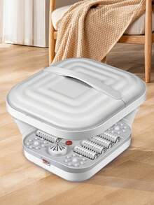 Tina de Hidromasaje eléctrica, Masajeadora de pies plegable. Ayuda a disminuir el dolor. - Gris - Ver 7