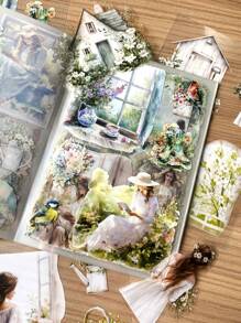 have a good day 20 件/包旅行主题模切贴纸，适用于剪贴簿、创意美学装饰、DIY 工艺材料、节日礼物、个性化剪贴簿、学校用品 - 綠色 - 查看 1