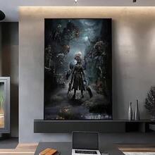 1 件/3 件墙面艺术海报可选框架墙面装饰，房间装饰黑暗猎人 B-血源游戏海报高清艺术防水家居客厅卧室酒吧美学装饰 - 彩色 - 查看 11