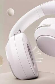 Lenovo 頭戴式耳機EB310 無線ANC降噪 超長續航力 遊戲低延遲耳麥 高傳真音質 音樂耳機 黑色 - 黑色 - 查看 2