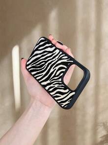 GALLAPLE Zebra Print Magnetic Phone Case, Stylish And Wild,Made Of Soft Material That Is Drop-Proof, Shock-Proof, And Scratch-Resistant, It Is Dirt-Resistant And Durable, Compatible With IPhone 17Promax/17Pro/17AIR/17/16Promax/16Pro/16Plus/16/15Promax/15Pro/15Plus/15/14Promax/14Pro/14Plus/14/13Promax/13Pro/13/12Promax/12Pro/12/11Promax/11Pro/11/XSMAX/X/XS - 黑色 - 查看 4