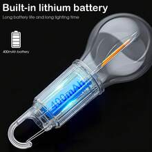 太阳能营地灯 - 500mAh 150LM IPX4 防水带挂钩 - 帐篷/钓鱼/停电应急灯 - USB 可充电夜灯 - 彩色 - 查看 9