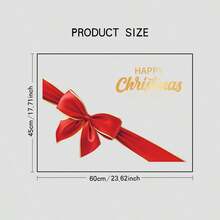 1pc 45cm*60cm Christmas Decoration Window/Door Sticker, PVC Static Cling Film, Easy To Attach On Glass, Removable No Residue, Suitable For Home, Restaurant, Hotel, School Holiday Party Decor