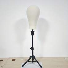 22 英寸假发模特头带假发支架，模特帆布头用于假发制作展示 - 彩色 - 查看 12