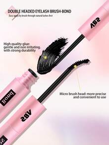 Set de 3 piezas: 1 caja de pestañas postizas negras y 1 pegamento para pestañas de doble cara y una pinza para cejas en ángulo rosa, pestañas falsas VBS30D/40D D/100A/100D, 32 hebras de pestañas cuadradas en caja, psemiles largos y definidos con tallos suaves y finos, 5ml + 2 súper fuerte, pegamento de cejas 2 en 1, adecuado para maquillaje diario/fiesta, edición limitada para fiestas y artículos de maquillaje