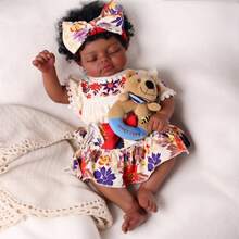 Black Reborn Baby Dolls, 17 Inch Realistic Black Boy Newborn Lifelike Real Life Baby Dolls Soft Vinyl & Cloth Body With Feeding Kit Gift Box For Kids Ages 3+ Bebe Reborn Realistic Babies,Baby Alive,Reborn Baby ,Kids Toy,Realistic,Lifelike Baby Dolls,Toys ,Doll Toys - Multicolor - View 4