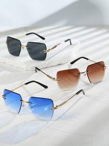 1 Cặp kính thời trang nữ không gọng hình học, gọng kim loại, kiểu dáng châu Âu và Mỹ, phù hợp cho mọi dịp. - Nhiều màu - Xem 7