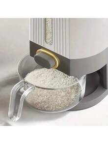 TAIMASI 22 Lbs Rice Dispenser, Rice Container With Measuring Cup, Upgraded Lid Time Dials & Built-In Fresh Box Rice Container Storage For Home Kitchen Pantry Stores Rice 22/11Lbs Green Gray Transparency - Perfect For Thanksgiving, Christmas, New Year's, And Mother's Day Cooking And Gifting - Gray - View 5